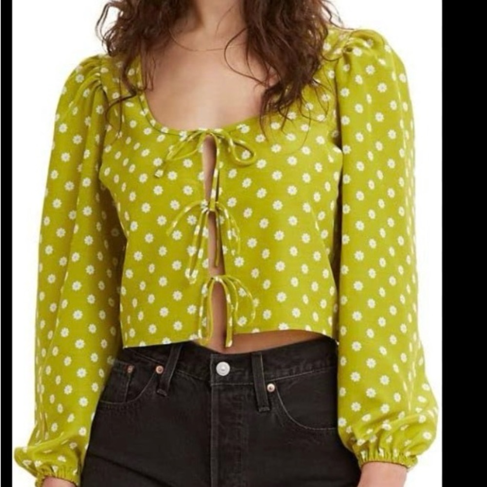 Levi's Green Floral Blouse